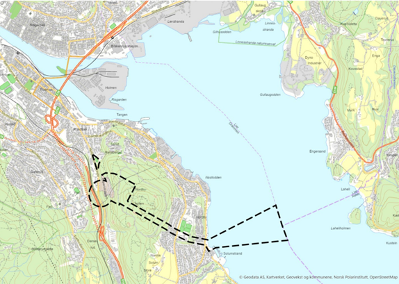 Kart som viser planområdet